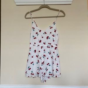 LF Cherry Romper (white, size small)